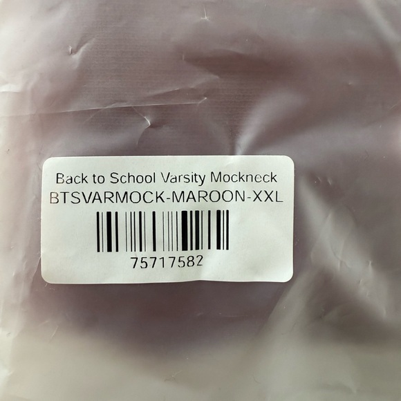 Parke Maroon Varsity Mockneck Sweatshirt - Picture 2 of 7